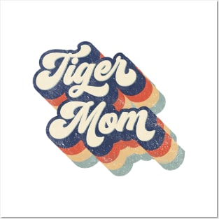 Retro Tiger Mom Mother's Day Posters and Art